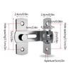2x Sliding Door Lock Indoor Privacy Lock Wood Gate Barn Door for Latch Stainless Steel Flip Locks Heavy Duty Door Hasp f