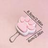 3D Printed Cat Paw Clicker Key Chain Pendant Love Heart Button Key Ring Cartoon Bag Hanging Decor