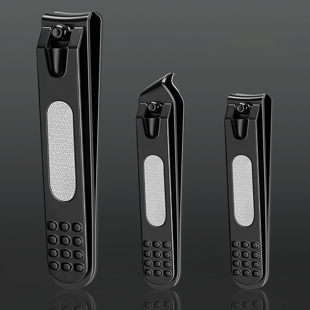 3 Stück Edelstahl Schwarz Nagelknipser Multi-Style Nagelzangen für Maniküre Professionelle Wiederverwendbare Fingernagel-Schneidewerkzeuge