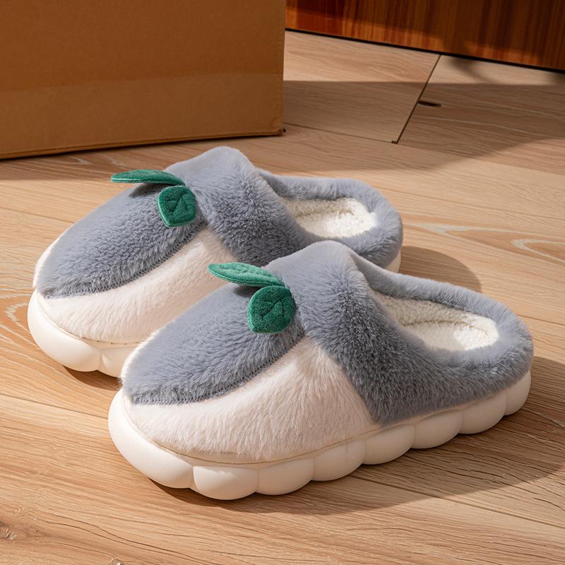 Autumn and Winter New Cotton Slippers Couple Indoor Cartoon Warm Home Home Non-slip Plush Cotton Slippers