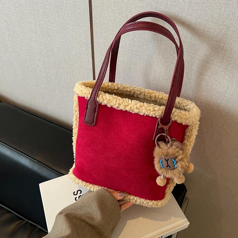 Wool Bag New Handbag Fashion Versatile Shoulder Handbag Leisure Bag