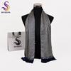 [BYSIFA] Winter Men Warm Scarves Thicken Fashion Luxury 100% Silk Male Business Long Scarf Cravat Navy Blue Neck Scarf 165*24cm