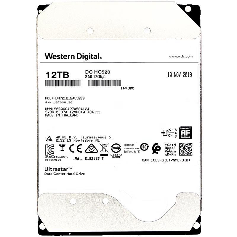 WD Ultrastar HC520 12TB Enterprise SAS Hard Drive