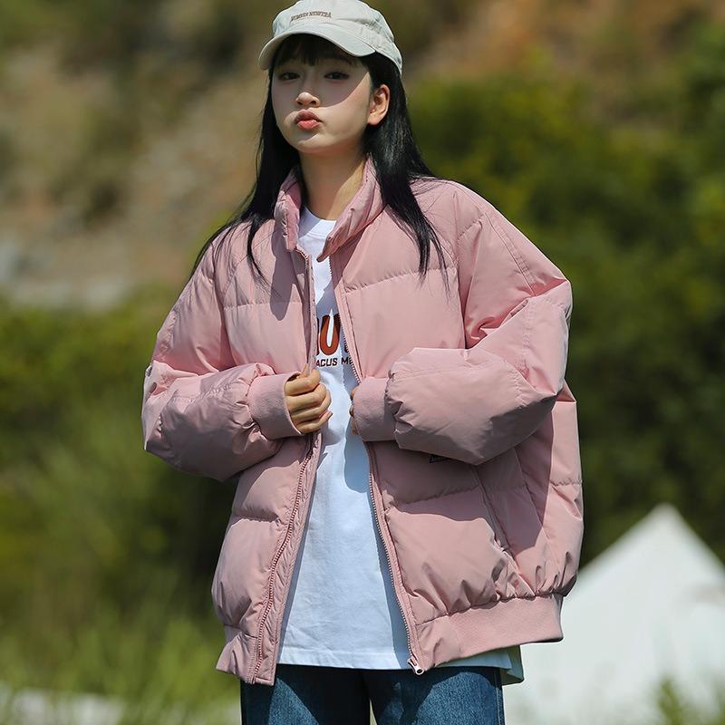Autumn and winter new cotton-padded clothes women's stand-up collar short couple cotton-padded jacket student baseball jacket cotton-padded jacket