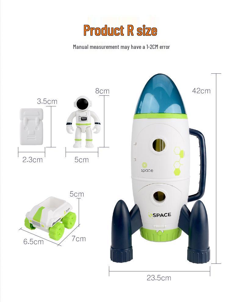 Children's Educational Space Toy Set: Rocket, Space Station & Astronaut