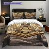 Freedom Faith Unity Bedding (1 * Duvet Cover + 2 * Pillowcase, Without Core) 2D Flat Duvet Cover and Pillowcase Soft and Comfortable Bedding Set