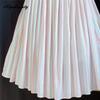 Spring Summer Women Rainbow Feminine Skirt Elastic Waist Pastel Striped Contrast Color Midi Skirt Cotton Soft Stylish Skirts Womens