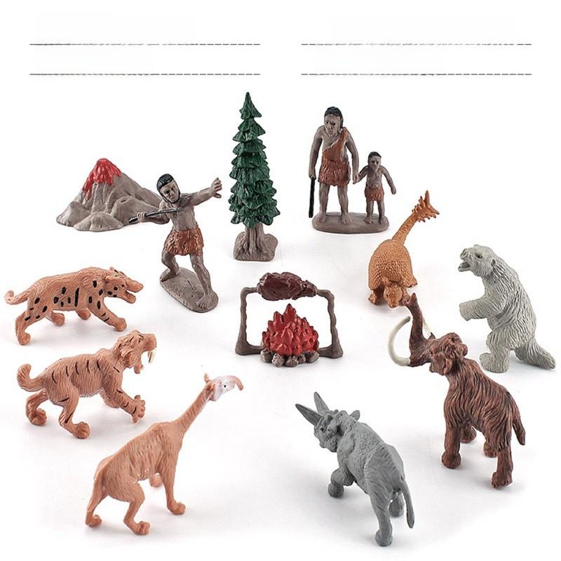 Primitive Life Tiger Elephant Models With Static Pose For Educational Use And Collectors Display