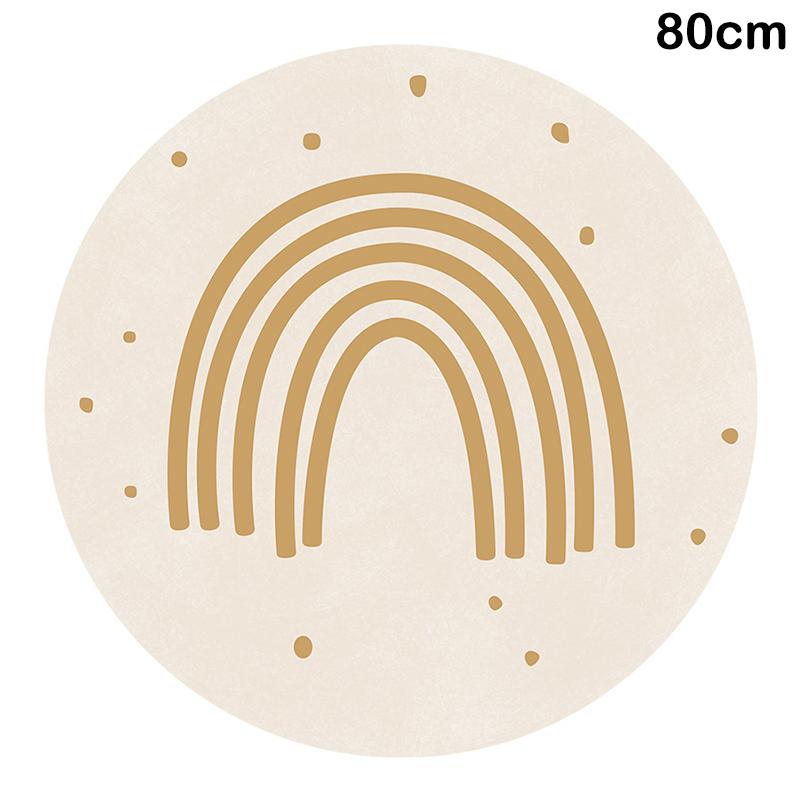 Rainbow Fluffy Carpet For Living Room With Tasselsl White Hairy Bedroom Rug Baby Folding Carpet Soft Nursery Play Mat For Kids