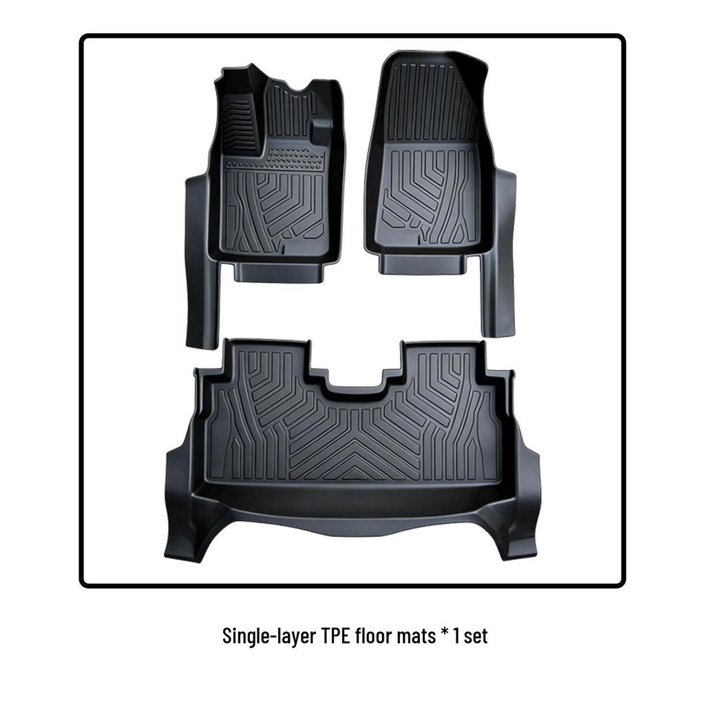 H6L Car Floor Mats: Eco-friendly, Odorless, TPE, Double Layer, Wear-resistant with Door Sill Cover.