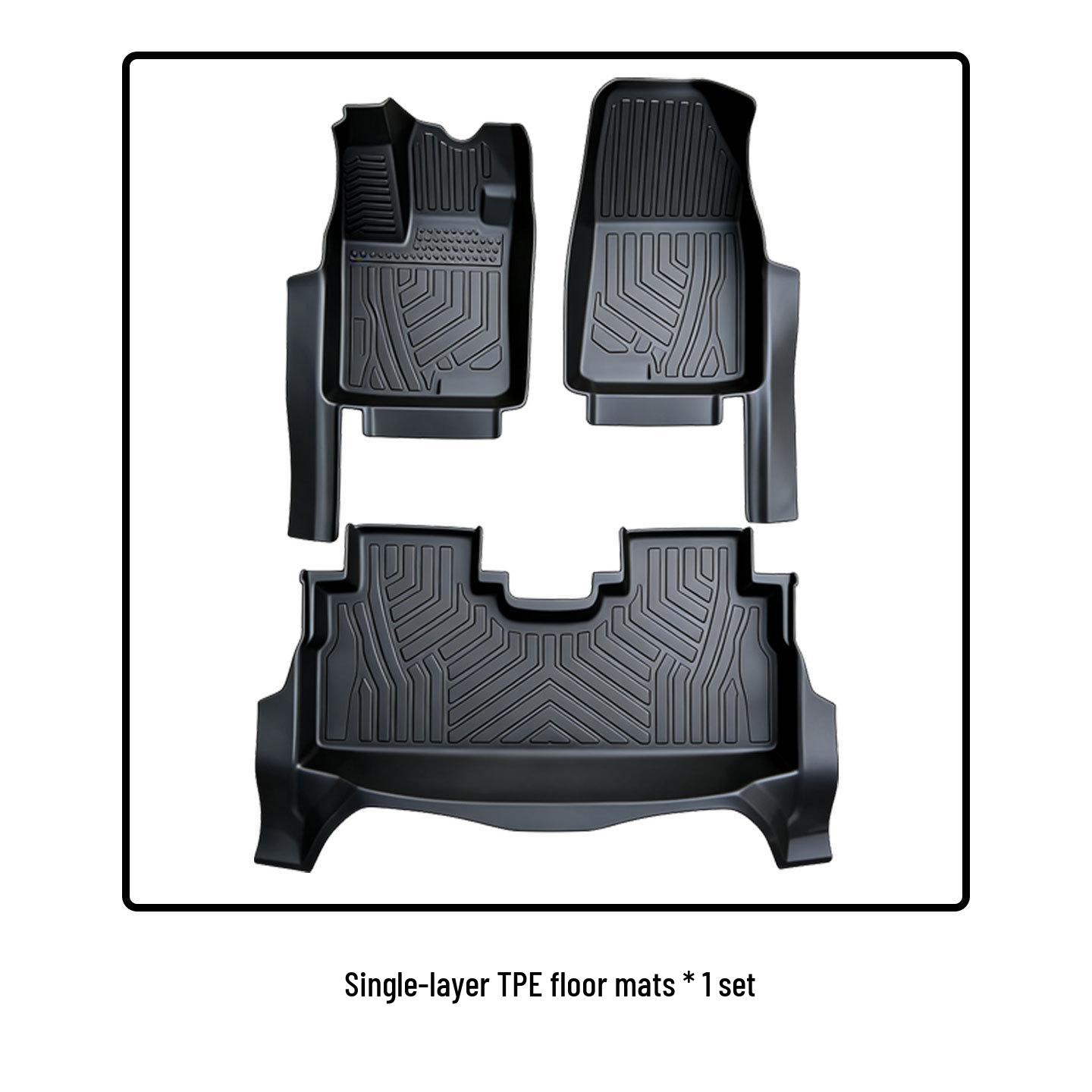

H6L Car Floor Mats: Eco-friendly, Odorless, TPE, Double Layer, Wear-resistant with Door Sill Cover.