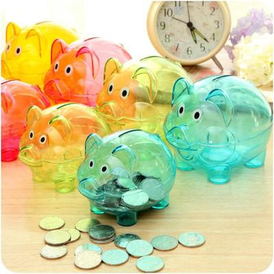 Cofrinho de Porco Desenho Animado Colorido - Caixa de Moedas Presente de Aniversário para Crianças