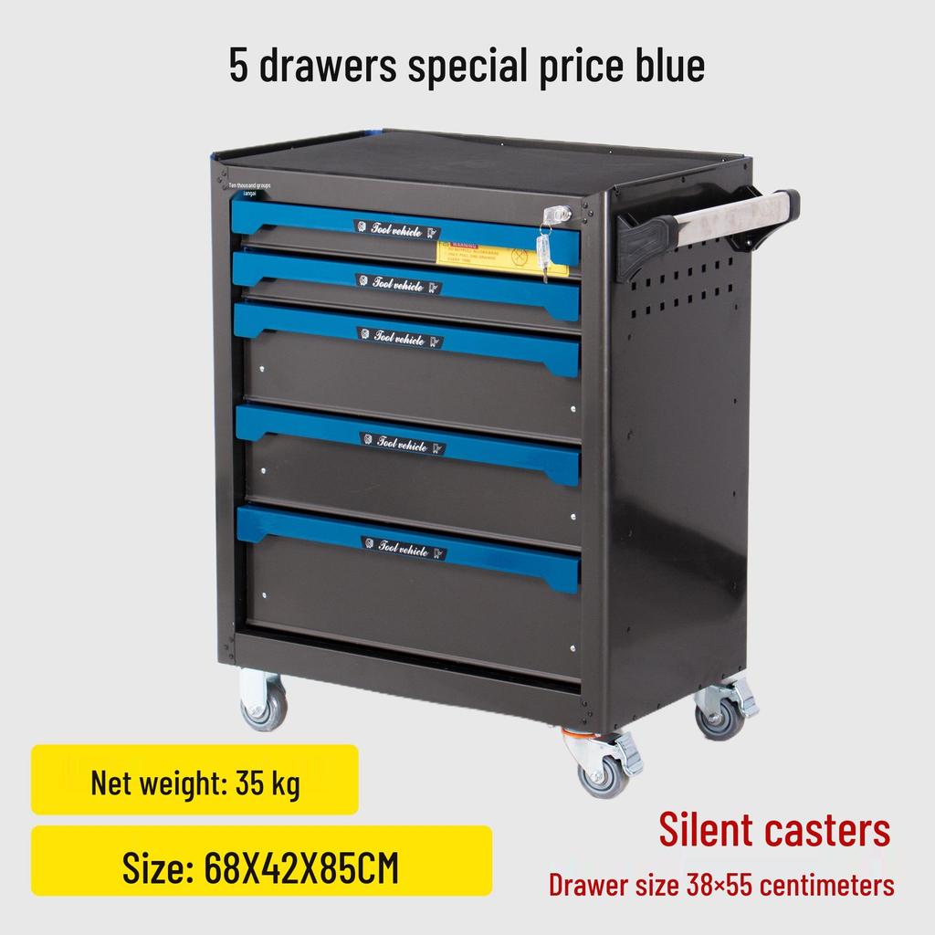 Multi-Layer Thickened Tool Cabinet with Casters for Auto Repair