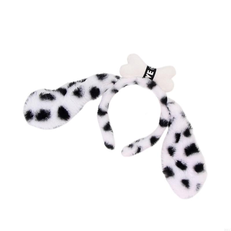 Adorable Dog Ear Hairband Plush Headband Cosplay Headwear For Kids School Event