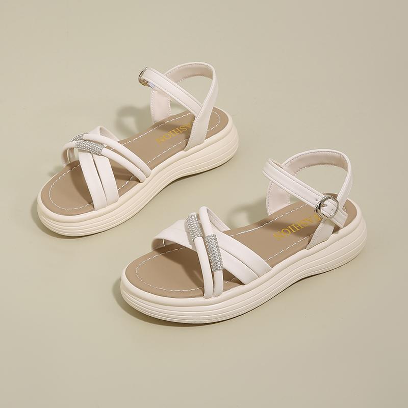 Women s Flat Bottom Sandals Summer New Style Outdoor Wear Soft Bottom Anti-Slip Roman Maternity Shoes Casual Flats Footwear 35 бежевый 2698₽