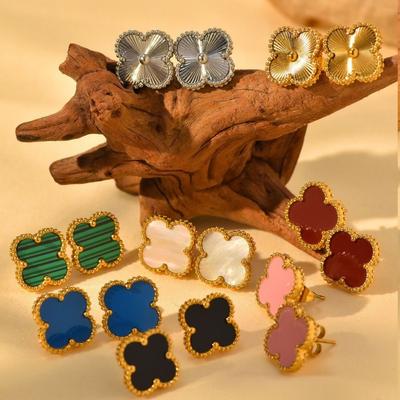 High Version Of The Lucky Four-Leaf Clover Earrings Light Luxury Senior Sense Of New Niche Design Earrings Women's Earrings