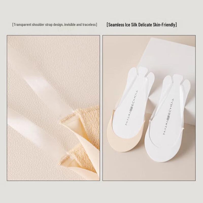 Langsha Women's Breathable Anti-Slip Half-Palm Invisible Liner Socks
