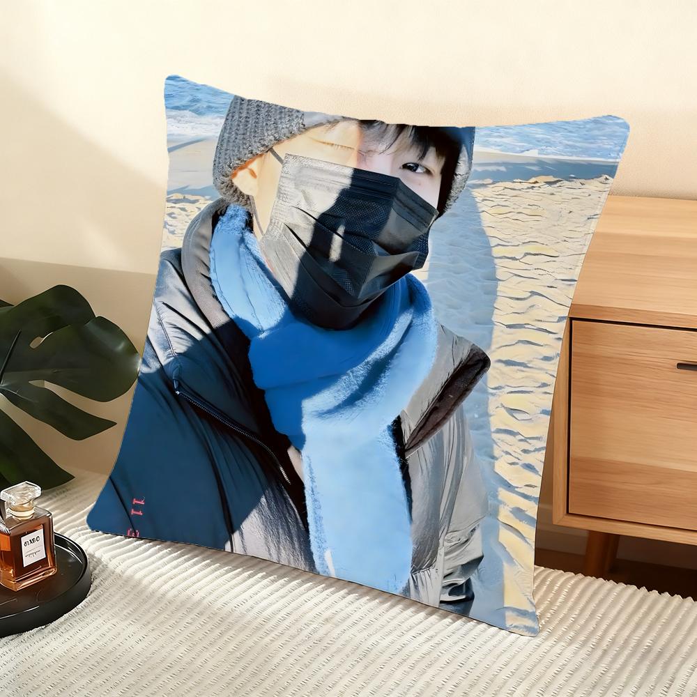 Seo Bumjune Actor Cushion Cover Silky Short Plush Home Sofa Cushion Cover - Invisible Zipper Home Decoration
