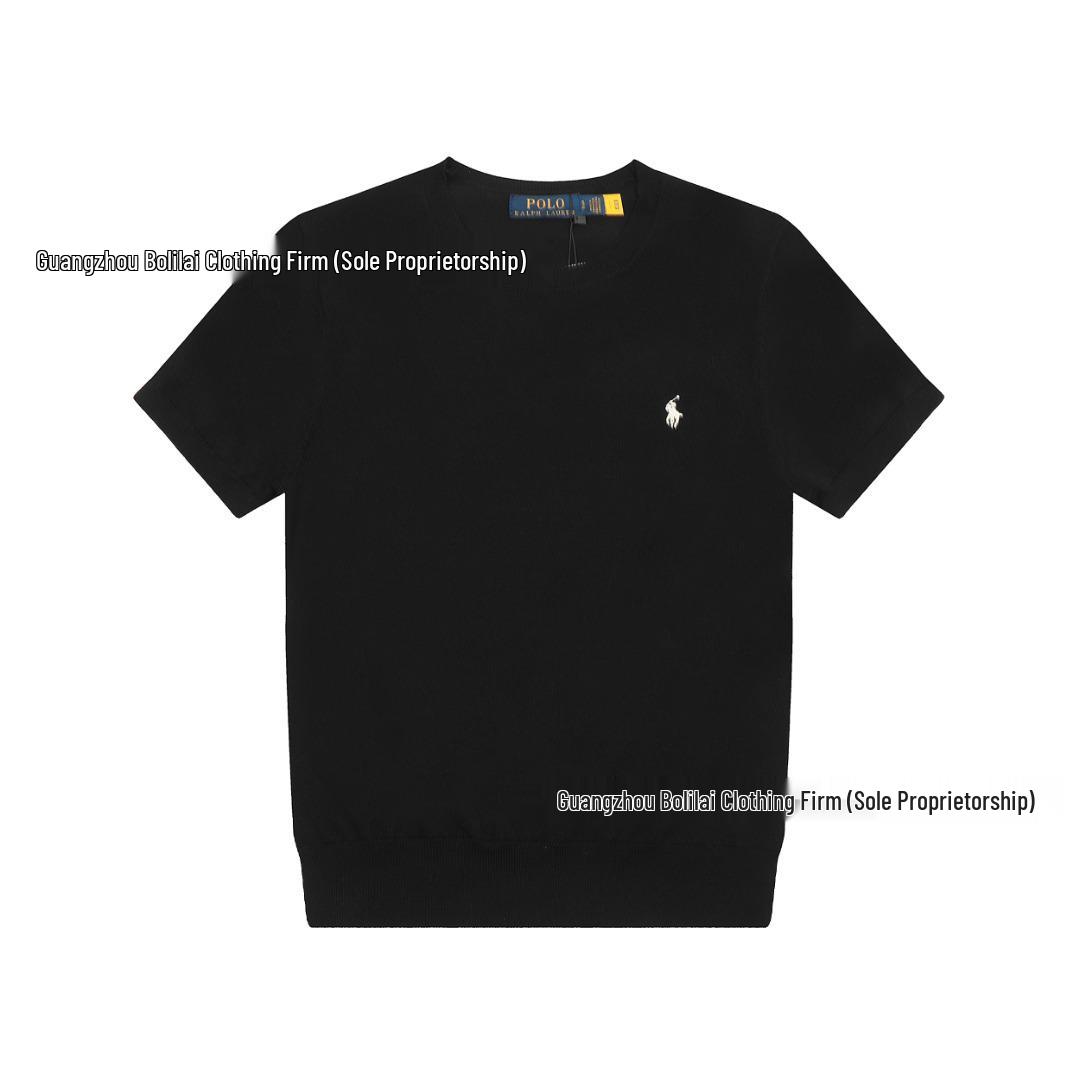 

Трикотажна футболка з круглим вирізом Ralph Lauren з логотипом поні Large чорний