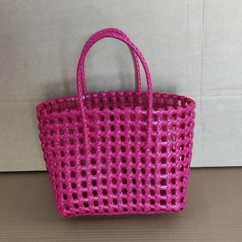 New Holiday Woven Beach Photo Bag - Handheld Hollowed-out Vegetable Basket Handbag
