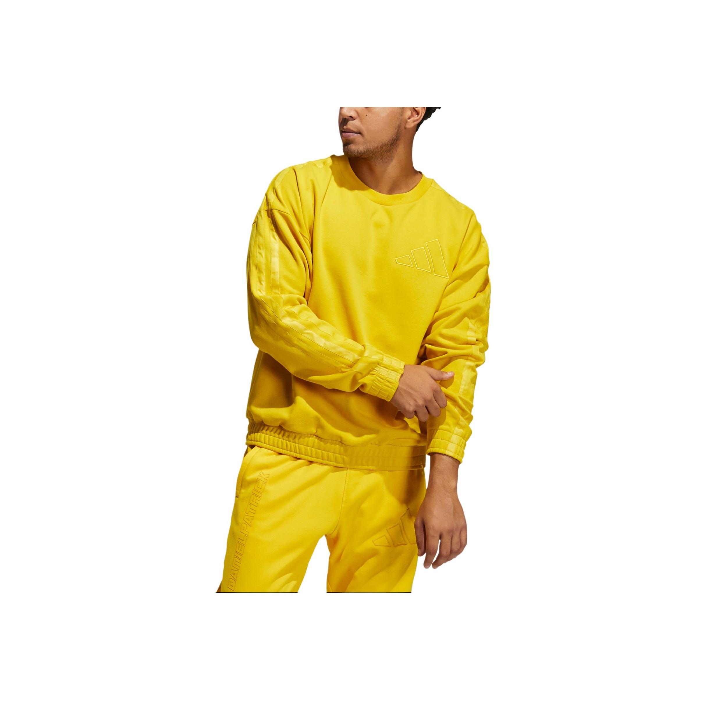 

Adidas X Daniel Patrick Коллаборация Баскетбол DP Свитшот Удобный Повседневный Круглый Вырез Мужской свитшот Желтый GK8616 XL
