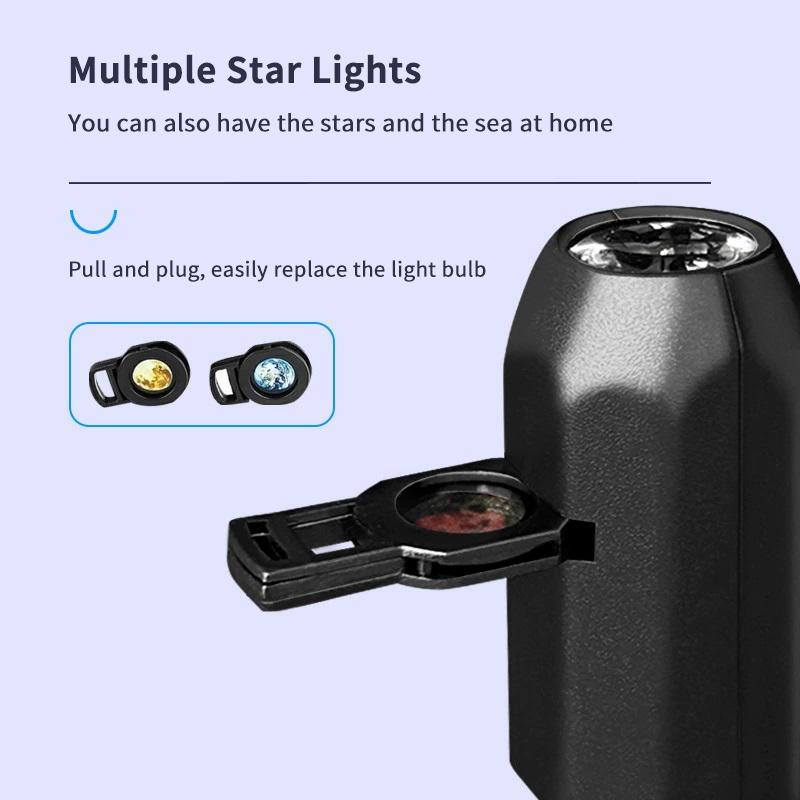 Usb Ceiling Moon Earth Projection Atmosphere Light Starry Sky Lamp Night Light Romantic Bedroom Decoration Galaxy Projector