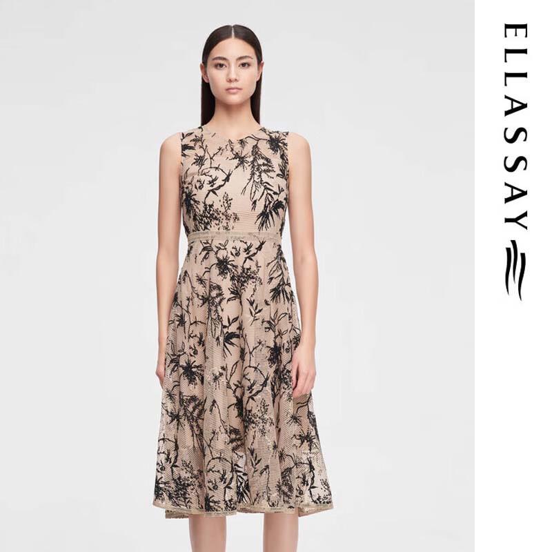 

ELLASSAY Embroidered Lace Vest Dress S