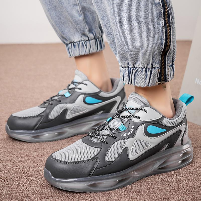 

Новая дышащая спортивная пара из сетчатой ​​ткани с увеличенной воздушной подушкой, размеры 36–46 46 серый