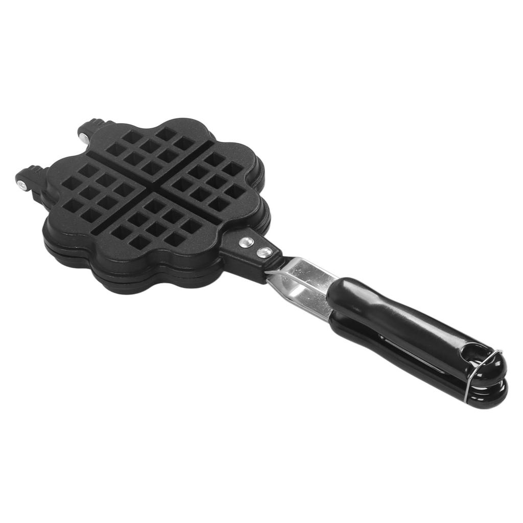 Double Sided Waffle Pan Flower Heart Shape Non Stick Waffle Making Mold Kitchen Baking Accessory