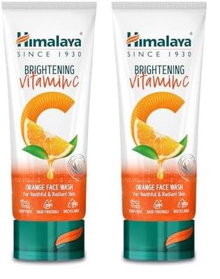 Brightening Vitamin C Orange Face Wash | Brightening Face Cleanser | Remove Dull Skin | 100ml (Pack of 2)