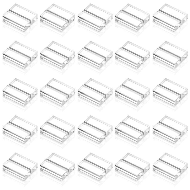 12 buc. Suporturi acrilice 30*25*10mm Suporturi pentru cărți de locație Suporturi pentru numere de masă Suport de afișare pentru carduri transparente Suport pentru semne din acril transparent