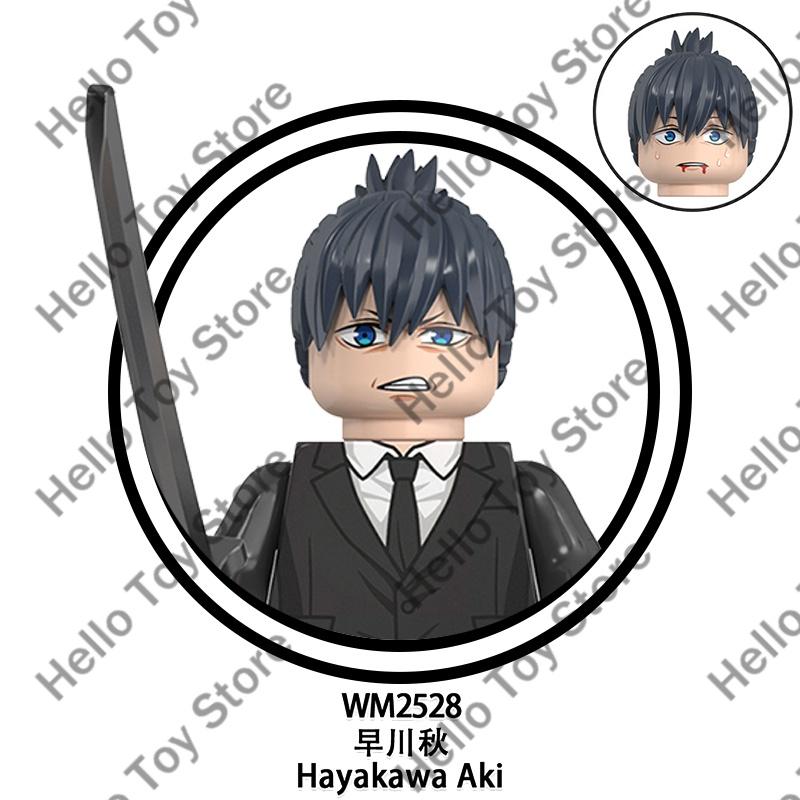 Klassischer Anime Chainsaw Man Blöcke Mini-Actionfiguren Denji Pochita Bausteine Puppen Kettensägen-Dämon Modell Kinderspielzeug Geschenke
