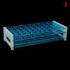 10Pcs Plastic Test Tubes Vials With Caps & Pipe Rack Holder Stand 40/50 Holes