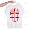 Medieval Knights Templar Printed T Shirt Men Retro Washed Tops Tees Harajuku Tshirt Streetwear Hip Hop Male T-shirts