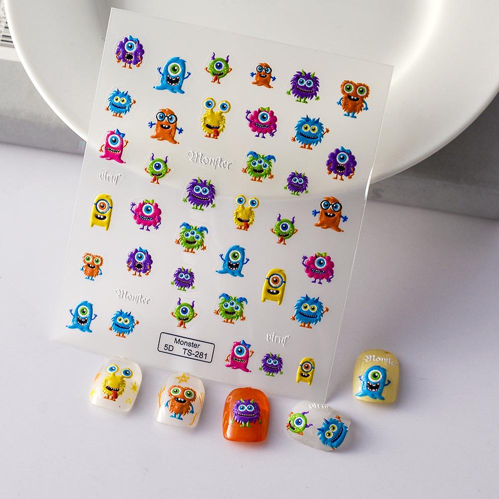 Waterproof 5D Nail Art Stickers: Cute Mermaid & Fish Designs