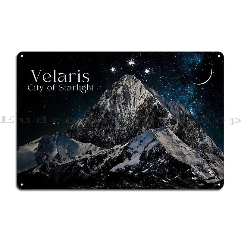 Velaris From Acotar SJM The City of Starlight ACOMAF Metal Plaque Wall Decor Garage Decoration Designer Tin Sign Poster