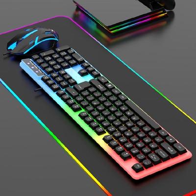 104 Keys Gaming Keyboard and Mouse Combo with LED Backlit Quiet Computer Keyboard PC Keyboard USB Corded Keyboard