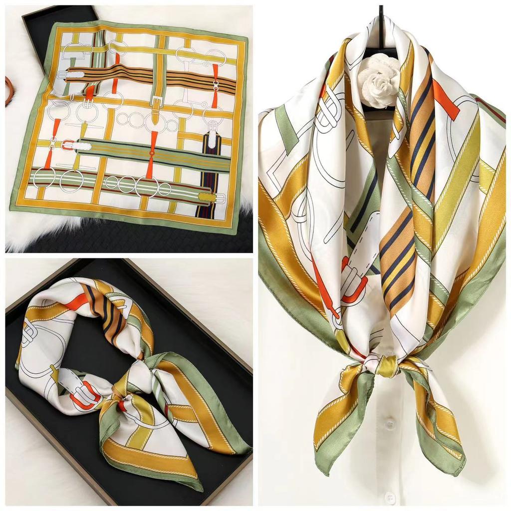 Eleganti Foulard di Seta da Donna Con Centinaia di Camicie, Assistenti di Volo, Decorazione Professionale, Protezione del Collo, Foulard, 70 Foulard Quadrati Piccoli.