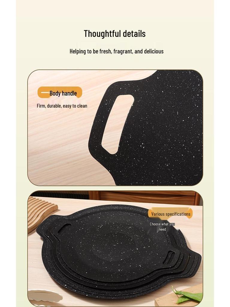 Portable Non-stick Korean BBQ Griddle - Outdoor Camping Stove Top Round Teppanyaki Grill Pan