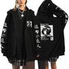 Útok Titánů Módní Vzor Tištěná Mikina na Zip Módní Ležérní Pánská a Dámská Fleecová Univerzální Punk Styl Mikina