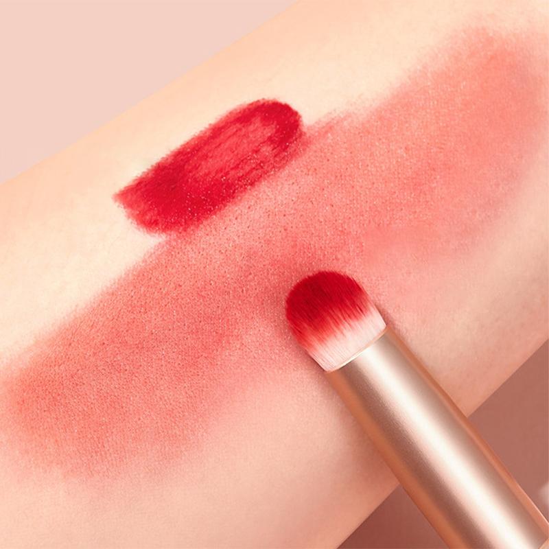 Portable Round Head Mini Lip Brush Carry Lid Lipstick Brush Concealer Brush Soft Synthetic Girl Lip Gloss Smudge Makeup Brush