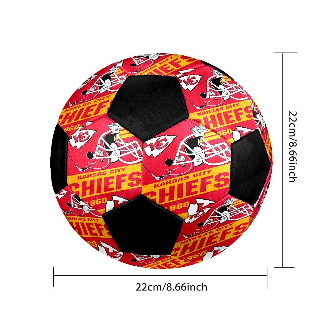Kansas City Indoor Soccer Ball Colorful All Ages Size 5 Machine Stitched PVC Competition Ready Durable High-Bounce