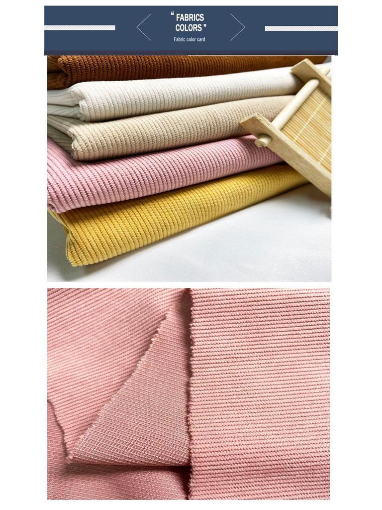 Wash-Free 16-Wale 280g Stretch Corduroy Fabric for Children's Autumn/Winter Outerwear