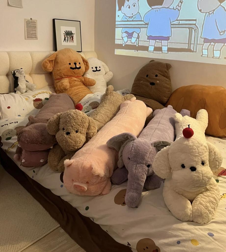Pillow Bedroom Dormitory Pillow Female Hippopotamus Long Bedhead Cushion Living Room Leg Clamp Sofa Sleeping Pillow