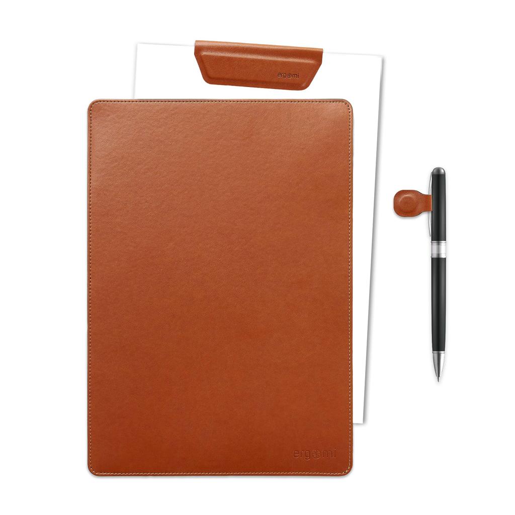 ergomi Individual Folder A4 Multifunctional PU Leather with Magnetic Clip and Pen Ideal for Document and Contract Office and New Employee Gift [Fits