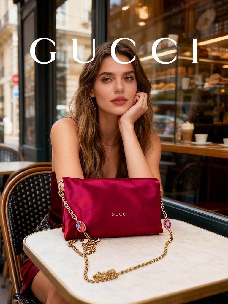 Classic Red Chain Strap Makeup Bag for Women Handheld Portable Toiletry Bag, Large Capacity for Cosmetics, Perfect for Daily Use GUCCI-GIFT-62
