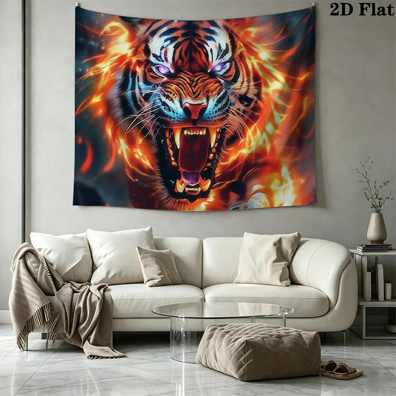 Stylish Tiger Pattern Home Decor Tapestry, Wall Hanging, Decorative RV Wall Cloth.ZGT0914359