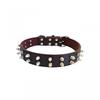 Spiked Rivet Genuine Leather Dog Collar Anti-bite Adjustable Small Medium Large Dogs