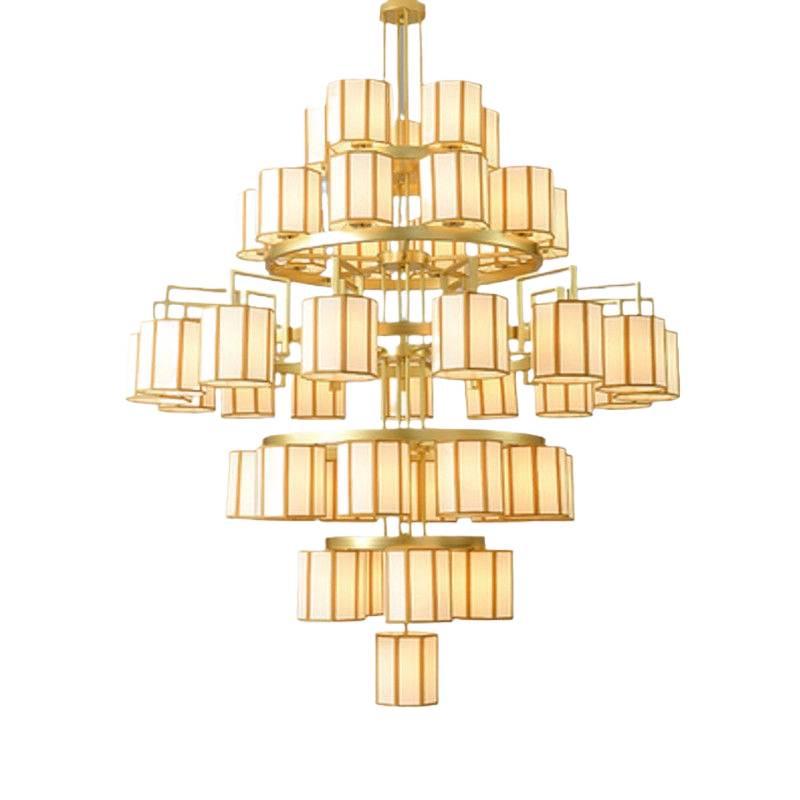 Chinese-Style Duplex High Ceiling Chandelier for Hotel Lobby or Villa