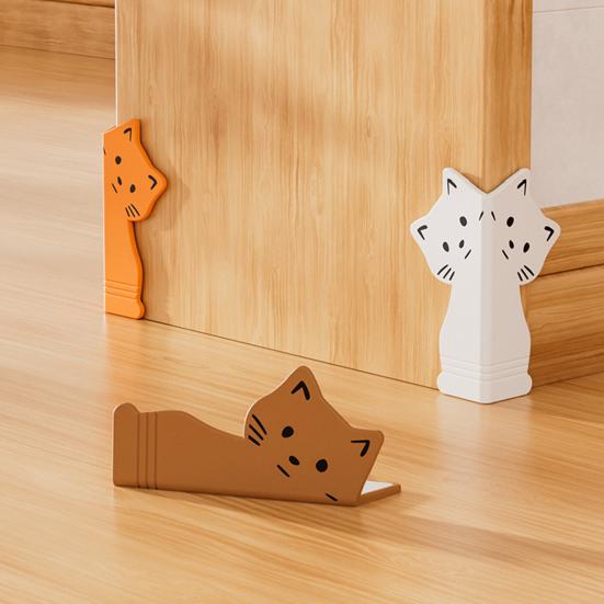 Cat Silicone Anti-Collision Pad Self-Adhesive Baby-proof Safety Corner Protector Thickened Home Living Room Bedroom Wall Corner Protection Bumper